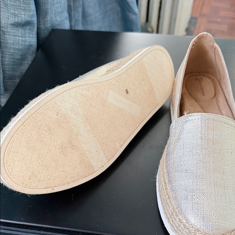 Universal Thread Metallic Silver Espadrille Slip-… - image 2